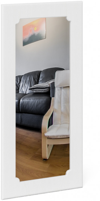 Прихожая П-6 Компоновка № 11, белая шагрень/фасады МДФ белое дерево фрезеровка ромб