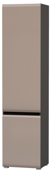 Сидней 13.200 Шкаф, цвет корпус: антрацит/фасады: МДФ веллюто капучино, ШхГхВ 50х41,3х205,2 см., универсальная сборка