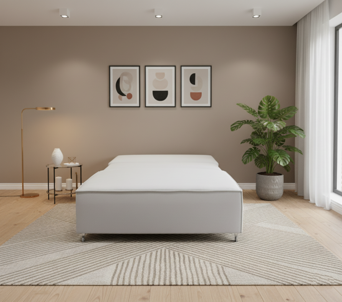 Диван-аккордеон Лофт мини 120х200, велюр серый