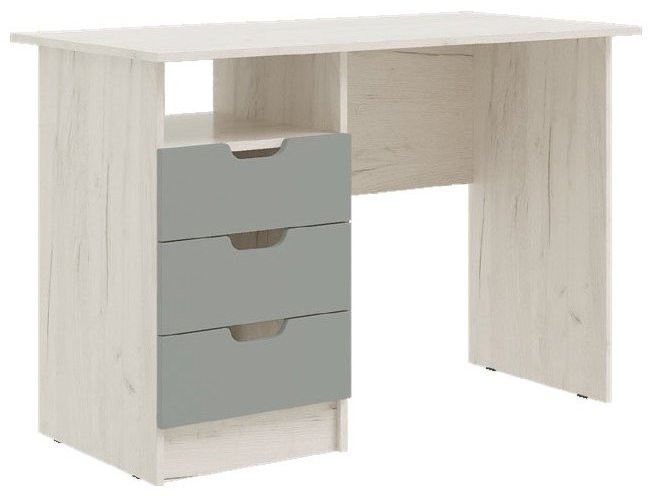 Юниор-4 Стол с ящиками (Шарли бриз, Крафт белый)