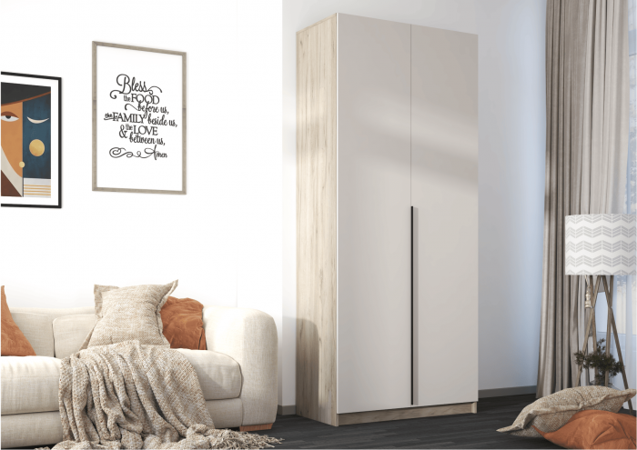 БОХО Шкаф ШК-002 комбинированный, двухстворчатый