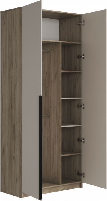 БОХО Шкаф ШК-002 комбинированный, двухстворчатый