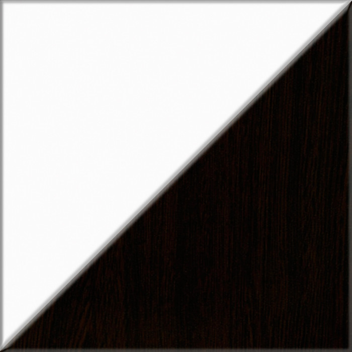 Прихожая П-6 Компоновка № 39, венге/фасады МДФ белое дерево фрезеровка прованс