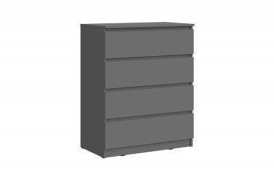Челси Комод 800 (4 ящика) (Графит, Графит)