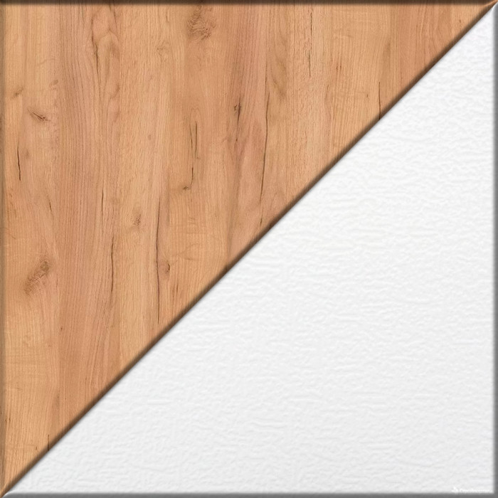 Лидер-8 Стол + Стол + Тумба МД 3.19, белый шагрень/крафт золото