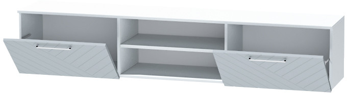 Тумба-2 под ТВ подвесная "Иннэс-7", Белый/Монблан Р-826