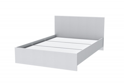 Кровать арт.017 (Настил) 1,4м - Белый (Скос)