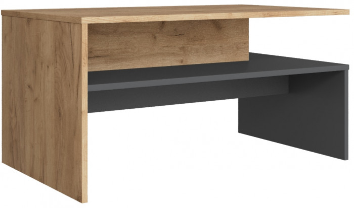 Стол журнальный Дублин, Дуб крафт золотой/Графит серый