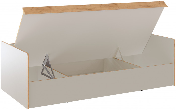 Кровать 0,9 Асцелла с ПМ, Кашемир/Крафт золотой