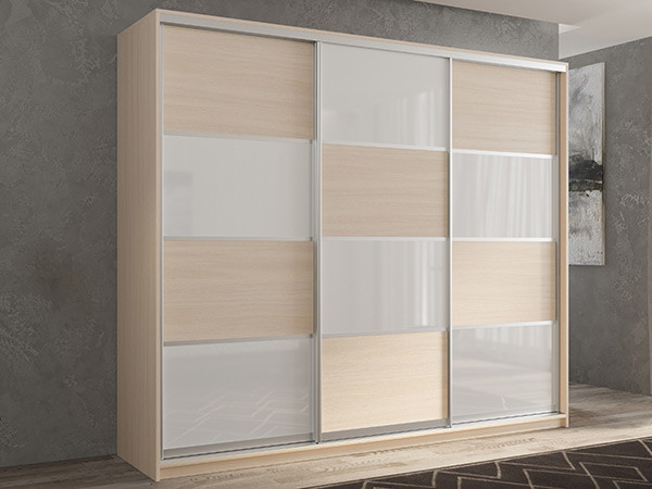 Шкаф-купе Кааппи 14 Дуб молочный 240х60х230 см