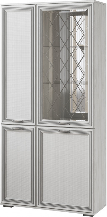 Модульная гостиная Ливорно, набор 1, Ясень анкор светлый/Патина серебро