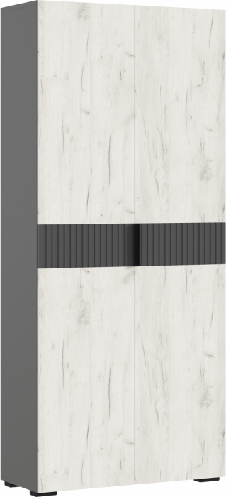 Шкаф двухстворчатый (800), Крафт белый/Графит