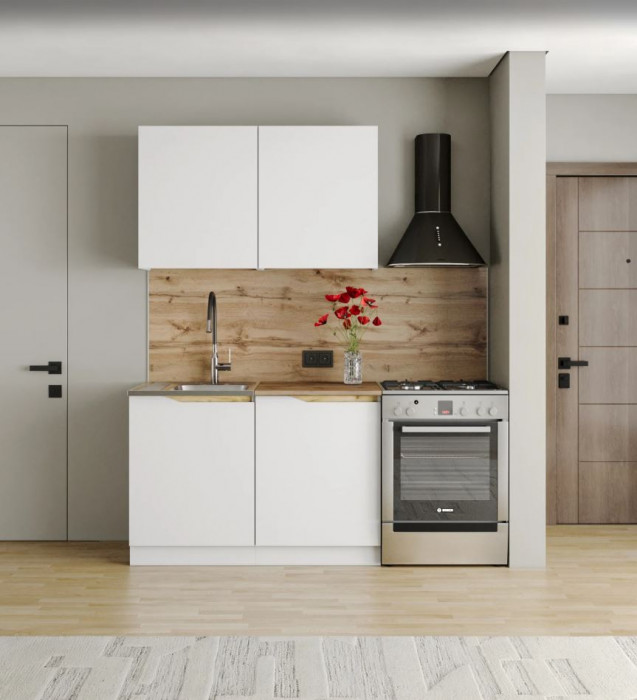 кухня Мирра 1,2 НЕВ белый/белый