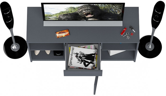 Мори Тумба ТВ МТВ1204.1, цвет графит, ШхГхВ 120,4х41х73 см.