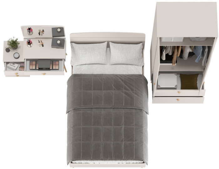 Афина Спальня 03-1200, кашемир серый