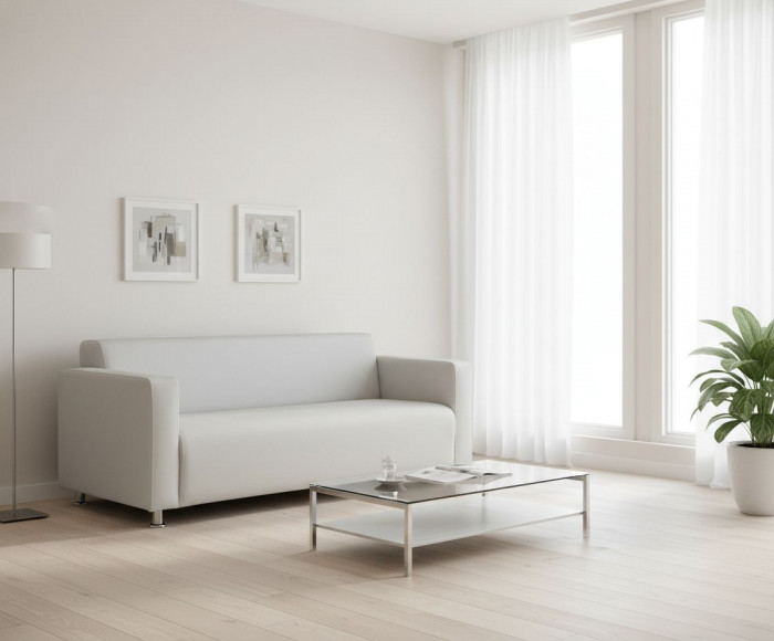 Диван прямой Томи, 180 см, экокожа, белый