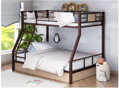 Двухъярусная кровать Гранада-1Я (Слоновая кость, Венге)