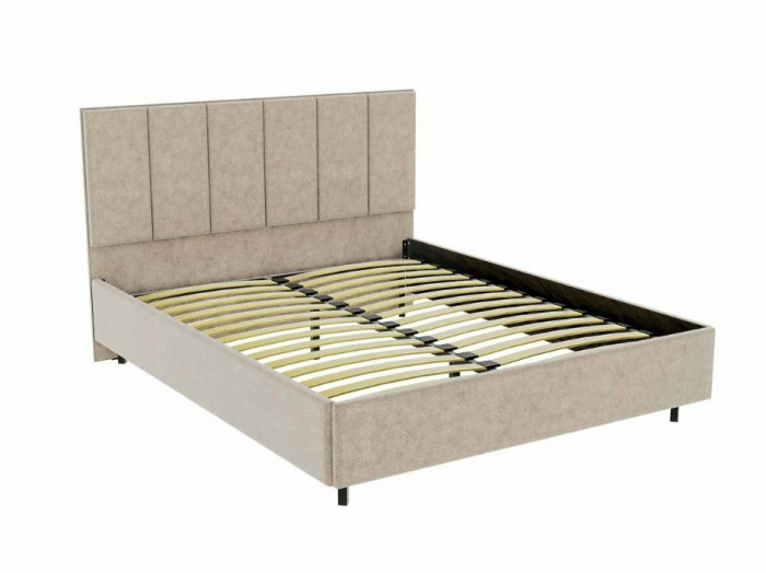 кровать Мелоди КР02-160 велюр бежевый
