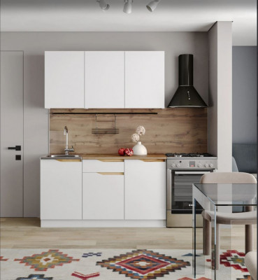 кухня Мирра 1,5 НЕВ белый/белый