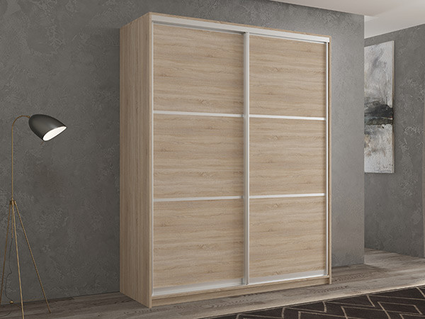 Шкаф-купе Кааппи 4 Сонома Светлый 120х45х230 см