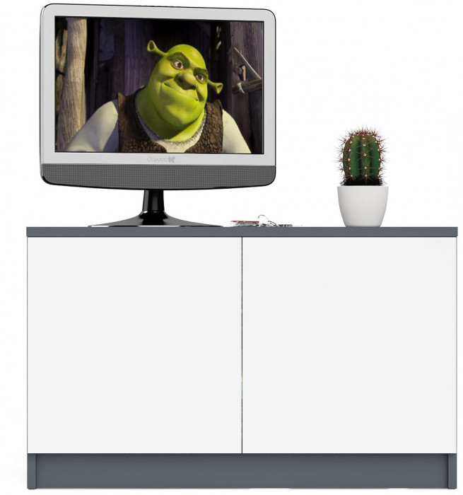 Мори Тумба/антресоль МА900.1, графит/белый