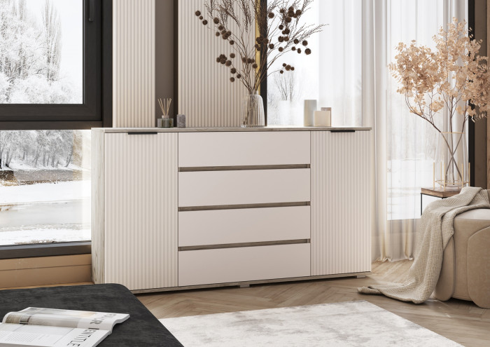 Модульная спальня Марвэл, Крафт серый/Кашемир