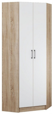 Денвер Шкаф угловой дуб сонома/Белый