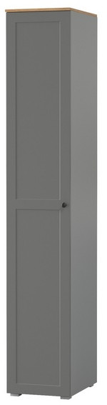 Остин 13.225 Шкаф-пенал, серый графит/дуб крафт золотой