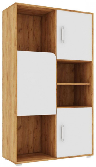 Дастин Стеллаж Дуб Крафт золотой / Белая Аляска