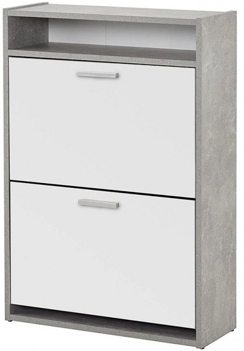 Обувница Комфорт К-2 Бетон / Белый