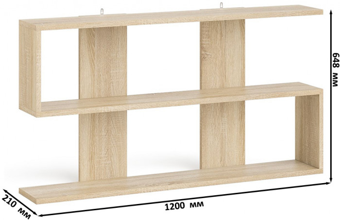 Мори компьютерный стол МС-16 левый + Комод МК800.1 + Полка 1200, дуб сонома/белый