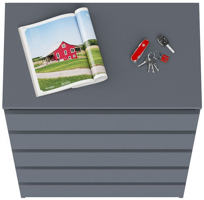 Мори Комод МК700.5, цвет графит, ШхГхВ 70,4х41х114 см.