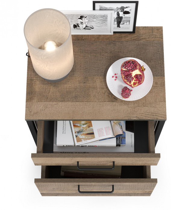 Трувор 13.290 Тумба прикроватная, дуб гранж песочный/интра