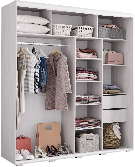 Шкаф-купе с зеркалом Крафт-7