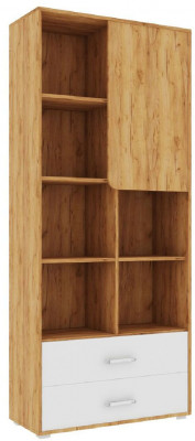 Дастин Шкаф открытый Дуб Крафт золотой / Белая Аляска