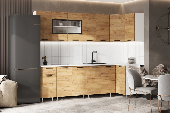 ЛДСП Кухня Рио NEW 2,6х1,0м дуб крафт (антарес)