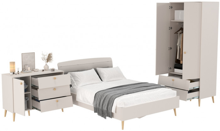 Афина Спальня 04-1400, кашемир серый