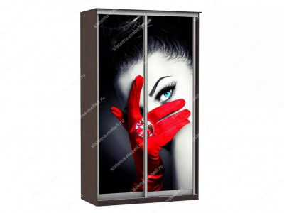 Шкаф купе Модерн 1190х450 2-х дверный фотопечать №1 венге