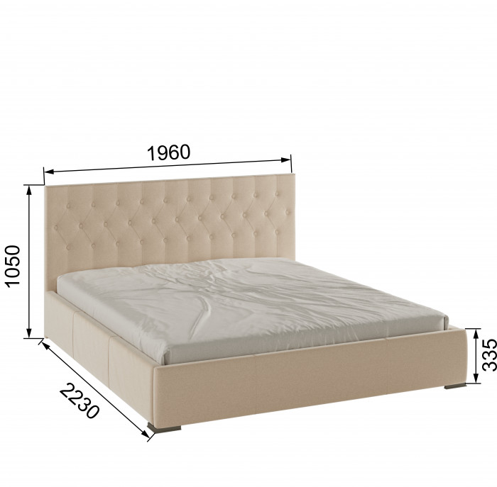 Октавия Кровать интерьерная 180 бежевый ромб, ПМ