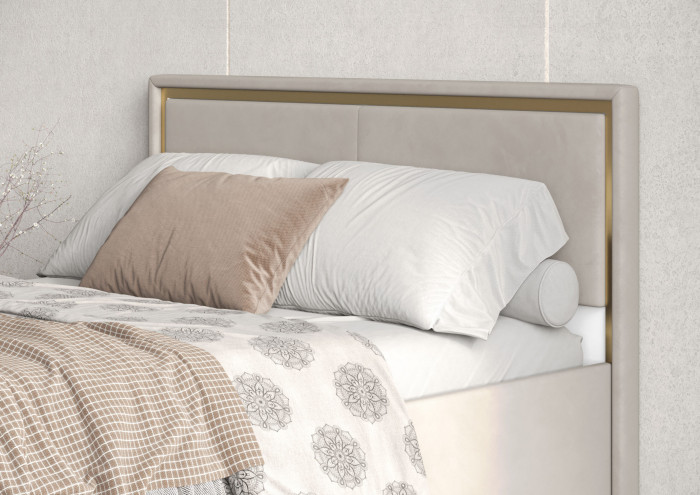 Кровать 120 с ортопед. основанием КР-431-М-12, Микровелюр-3