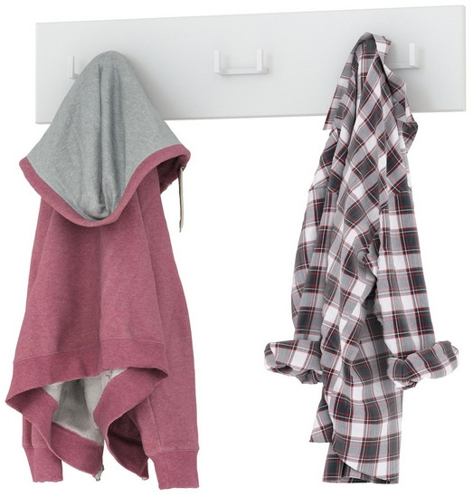 Октава 15.14.02 Вешалка, цвет белый шагрень, ШхГхВ 64,7х4,7х15 см.