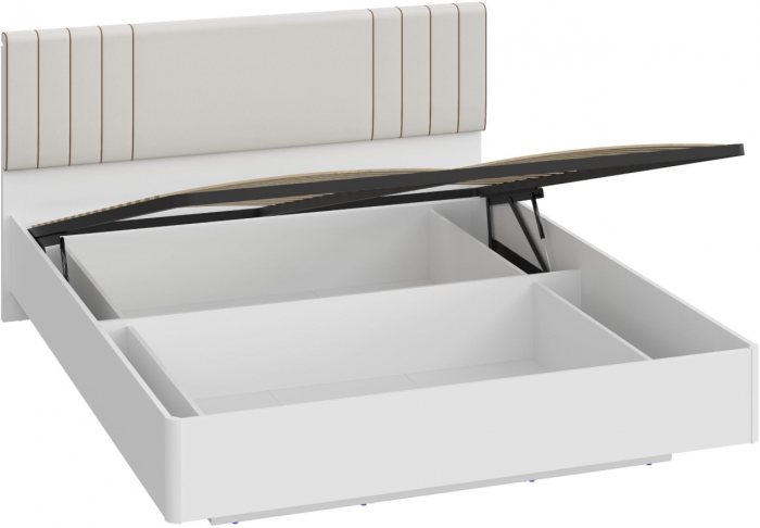 Кровать парящая 180 КРП-411-16-18 с подъемным основанием, Белый/Ткань MARBEL 103