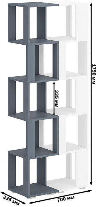 Стеллаж СВК 2 шт., графит/белый