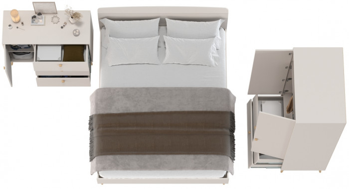 Афина Спальня 04-1600, кашемир серый