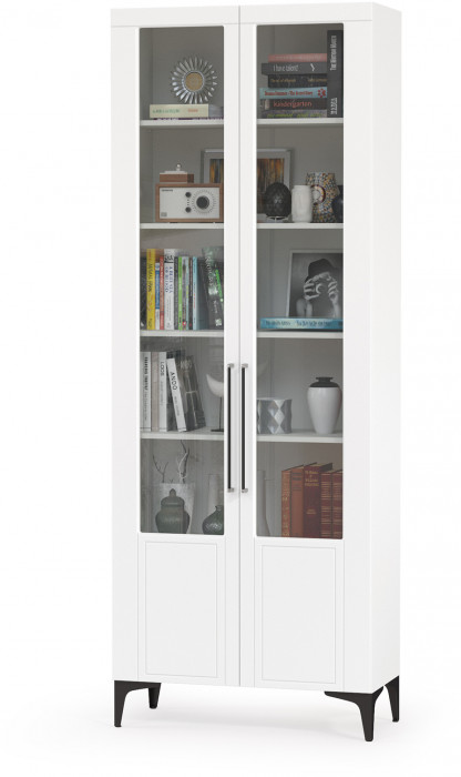 Валенсия Гостиная № 122, ЛДСП белый шагрень/МДФ белый шагрень