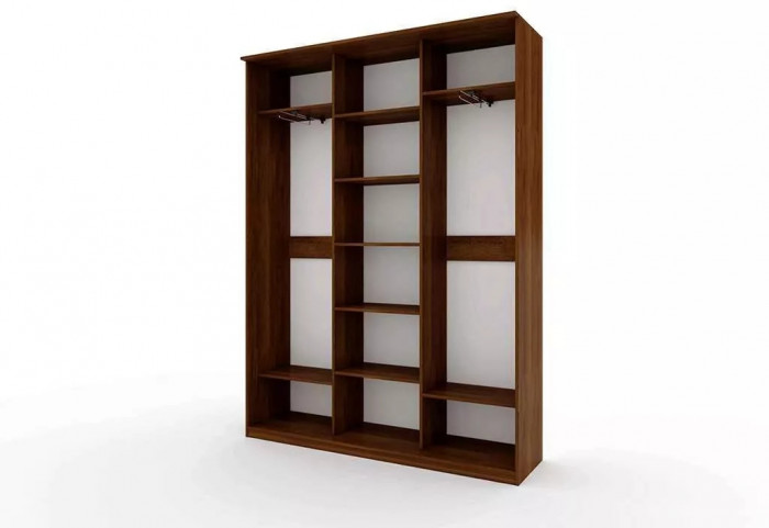 Шкаф купе Модерн 1776х450 3-х дверный 3-х секционный глухой венге/ясень