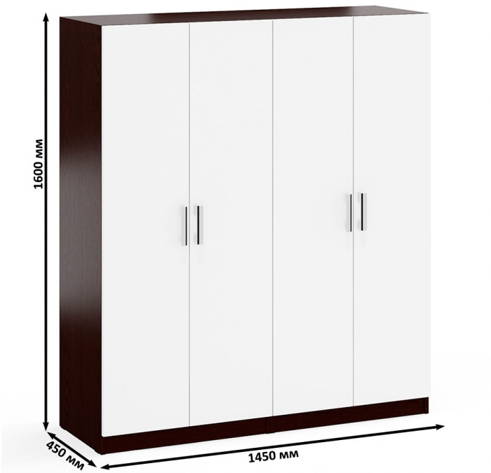 Два Шкафа С-МД-СК9Ш к компьютерному столу С-МД-СК9, венге/белый шагрень