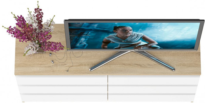 Мори Комод МК1380.6, дуб сонома/белый