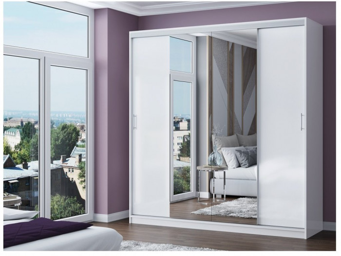 Шкаф-купе Альянс-3 ЛДСП (Белый)