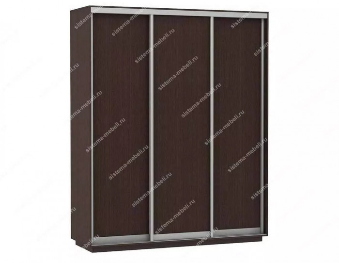Шкаф купе Модерн 1776х450 3-х дверный 2-х секционный глухой венге